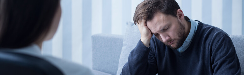Fototapeta premium Man with depression