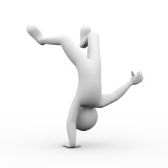 3d lucky person thumb up