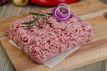 Raw minced pork meat