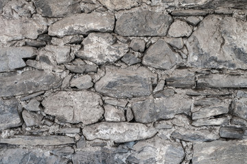 stone wall of local stone