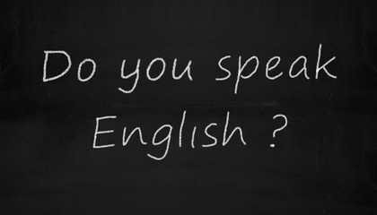 chalkboard do you speak english