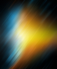 Abstract fiery yellow-blue background