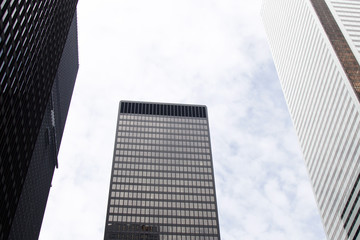 Photo of the three skyscrapers in Toronto in May