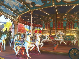 carousel in theme park