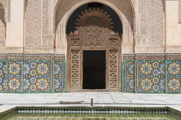 Zelfklevend Fotobehang Medersa Ben Youssef, Marrakech (Morocco) © Noradoa