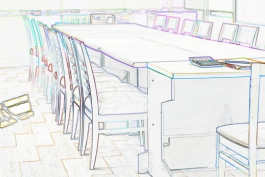 Wooden chairs in Empty business conference room interior. - egde picture style
