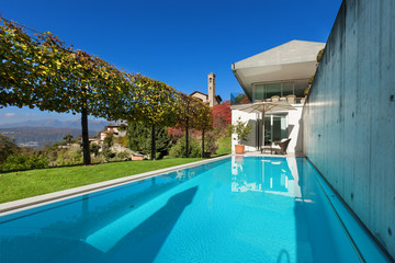 swimming pool of a modern house