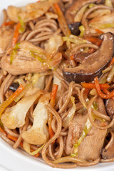 buckwheat noodles with chicken