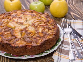 Homemade Organic Apple Pie Dessert Ready to Eat