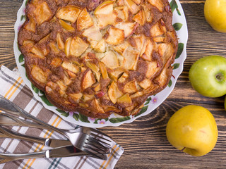 Homemade Organic Apple Pie Dessert Ready to Eat