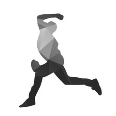 Abstract baseball player