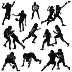 various football player poses © Vizualbyte