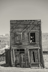 Leaning Commercial Building in California Ghost Town