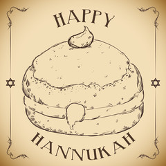 Realistic Hand Drawn Sufgania Retro Poster, Vector Illustration