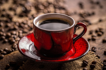 Red coffee cup