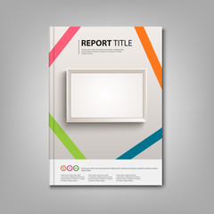 Brochures book or flyer with light boards template