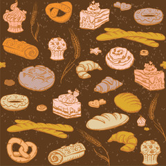 Bakery seamless pattern