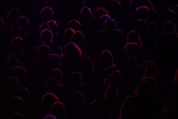 audience silhouette crowd public spectacle