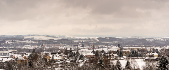 Fototapeta premium Zwickau Panorama im WInter
