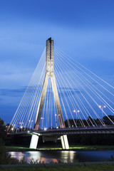 Fototapeta na wymiar Swietokrzyski Bridge - Warsaw, Poland
