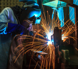 welder Industrial automotive part in factory