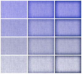 Fototapeta premium collection natural sackcloth texture for background, blue colour