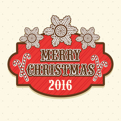Greeting card for Merry Christmas celebration.