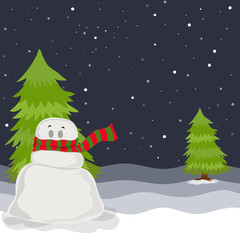 Fototapeta premium Cute snowman for Christmas celebration.