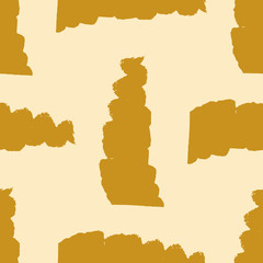 Seamless pattern with gold brush strokes