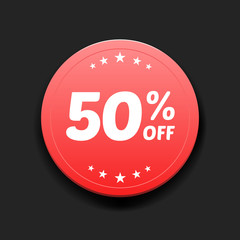 50% Off Round Label