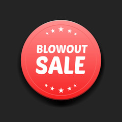 Blowout Sale Round Label