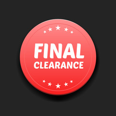 Final Clearance Round Label