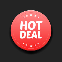 Hot Deal Round Label