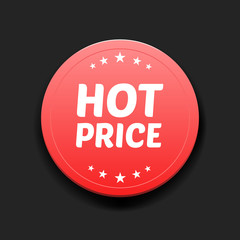 Hot Price Round Label