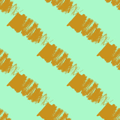 Seamless pattern with gold brush strokes