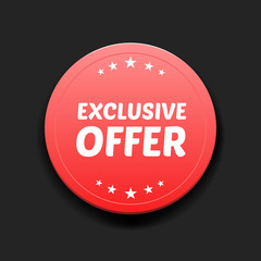 Exclusive Offer Round Label