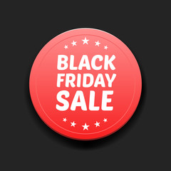 Black Friday Sale Round Label