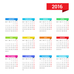 Calendar 2016