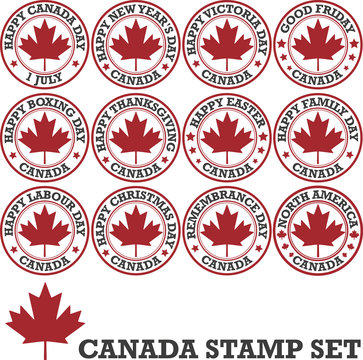 Canadian stamp set
