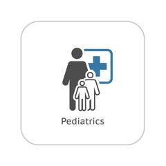 Pediatrics and Medical Services Icon. Flat Design.