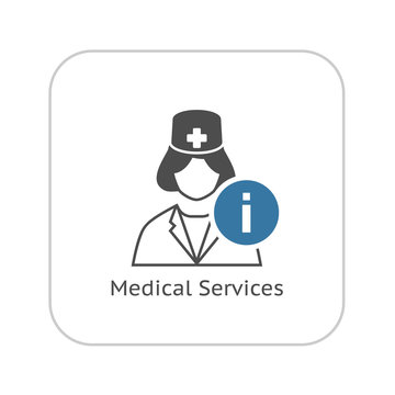 Medical Services Icon. Flat Design.