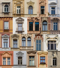 Fototapeta na wymiar Prague windows