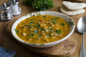 Moroccan chicken soup