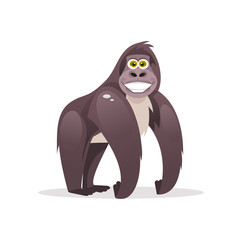 Cartoon gorilla. Vector Illustration