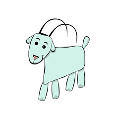 Cartoon goat character