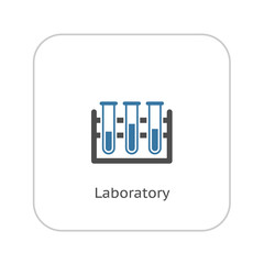 Laboratory Icon. Flat Design.