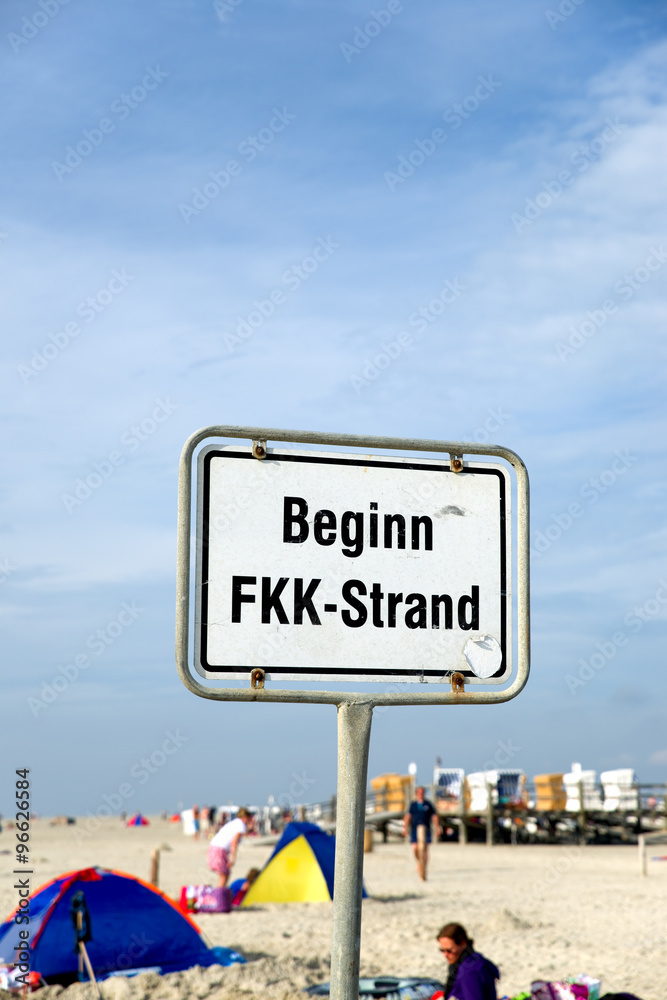 Canvas Prints beginn fkk-strand