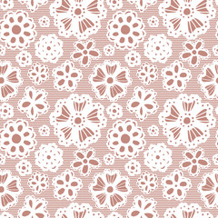 Lace seamless pattern with flowers