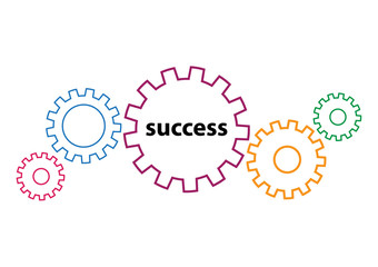 success concept with gears