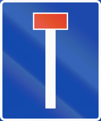 Norwegian information road sign - Dead end